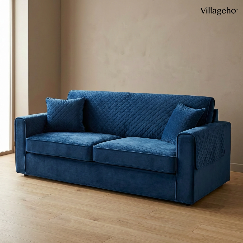 Villagehoâ„¢ Sapphire Luxe Quilted Sofa