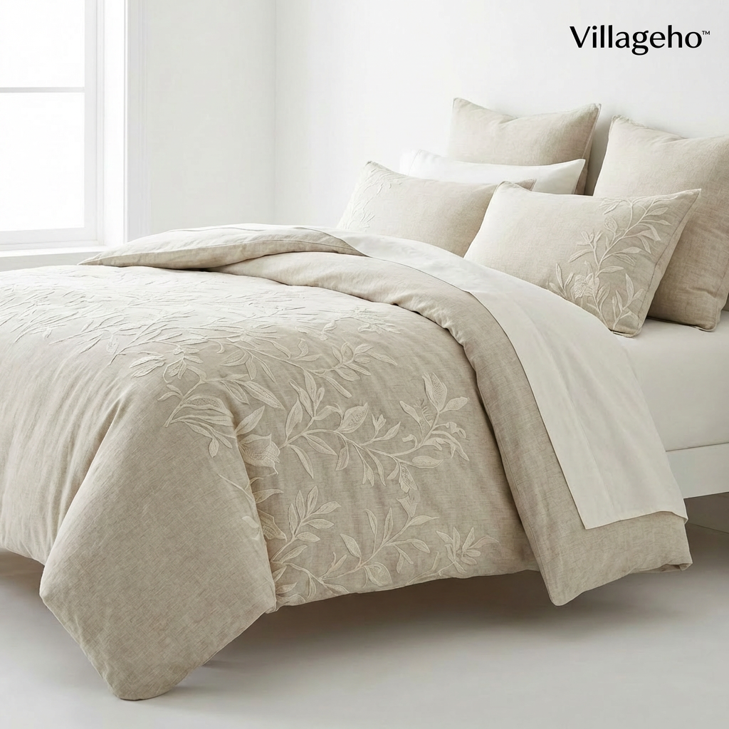 Villageho™ LumaGarden Embroidered Bedding Ensemble