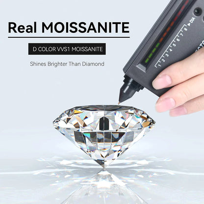 FIRERING Authentic 1-2ct Droplet Moissanite Pendant Necklace with Certificate Passed Diamond Test Women Jewelry Gift S925 Silve